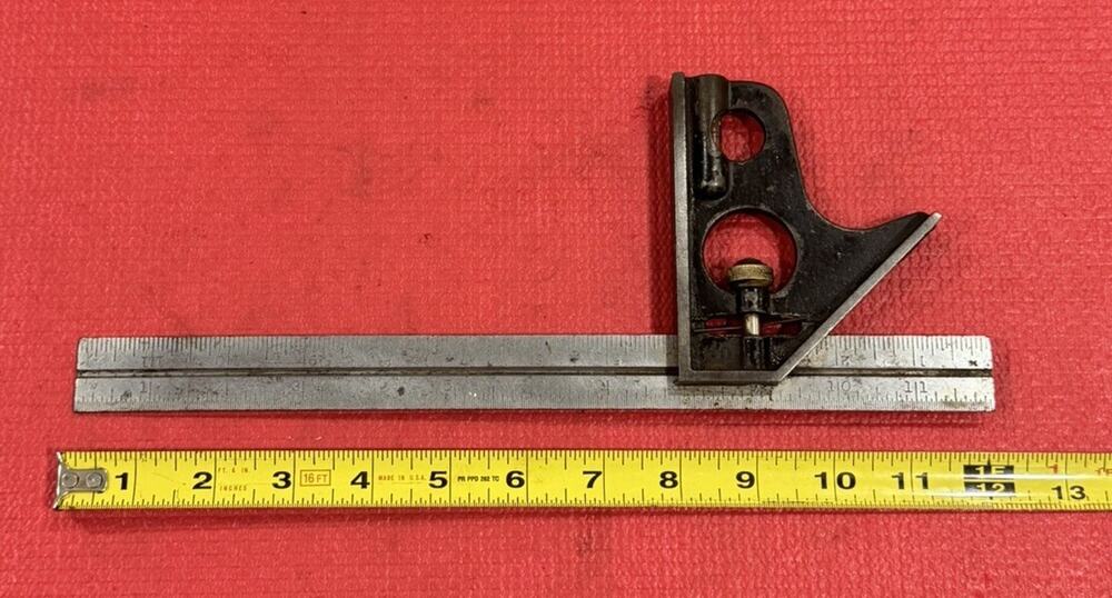 Vintage Steelcraft Combination Square Ruler with Level Made in USA